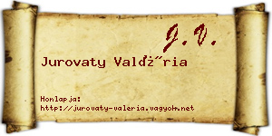 Jurovaty Valéria névjegykártya