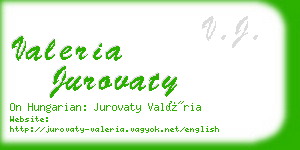 valeria jurovaty business card
